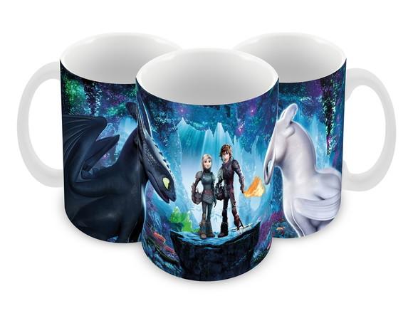 Caneca Polímero Como Treinar Seu Dragão 3 Personalizado