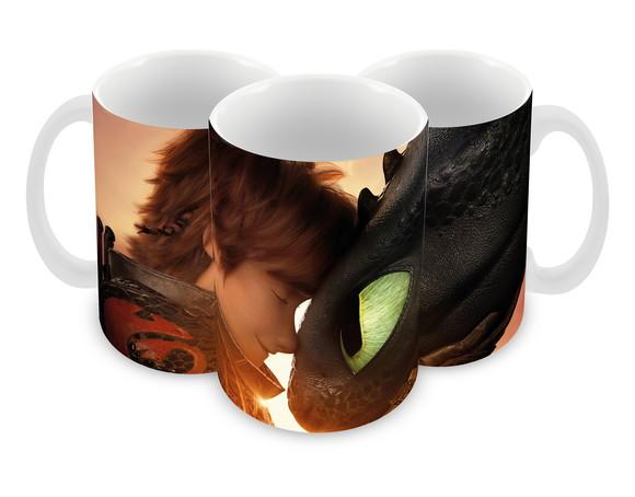 Caneca Polímero Como Treinar Seu Dragão 3 Personalizado