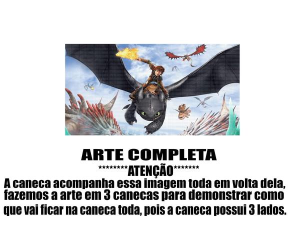 Caneca Polímero Como Treinar Seu Dragão 3 Personalizado