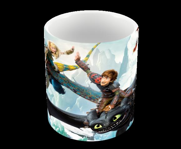 Caneca Polímero Como Treinar Seu Dragão 3 Personalizado