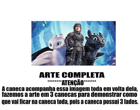 Caneca Polímero Como Treinar Seu Dragão 3 Personalizado