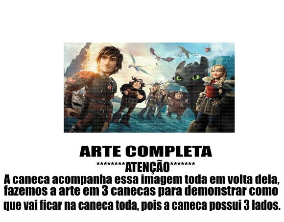 Caneca Polímero Como Treinar Seu Dragão 3 Personalizado
