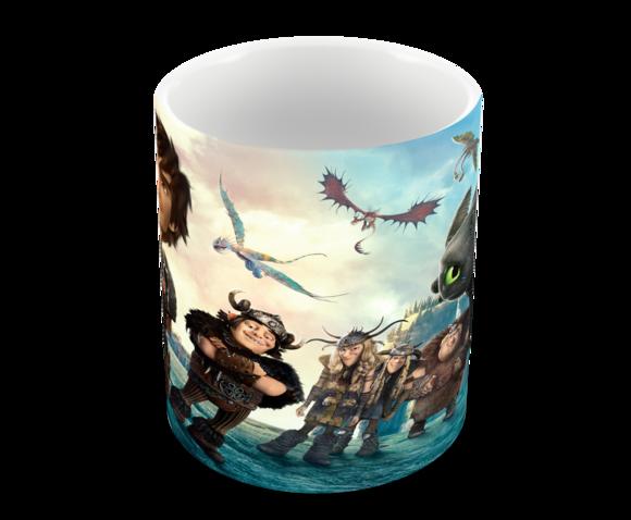 Caneca Polímero Como Treinar Seu Dragão 3 Personalizado