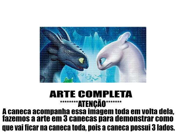 Caneca Polímero Como Treinar Seu Dragão 3 Personalizado