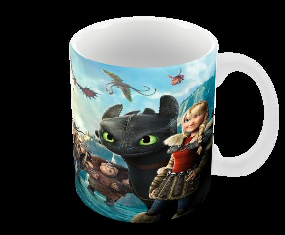 Caneca Polímero Como Treinar Seu Dragão 3 Personalizado