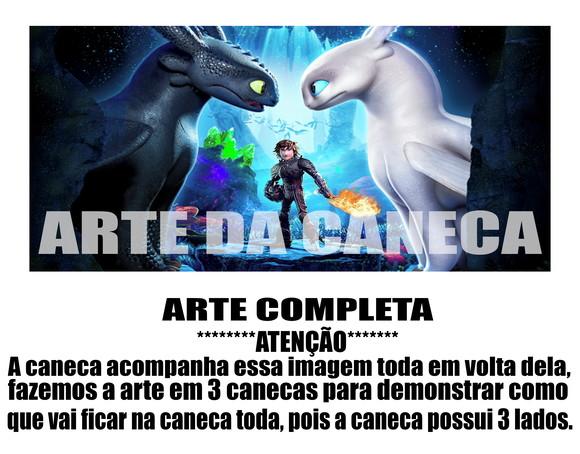 Caneca Polímero Como Treinar Seu Dragão 3 Personalizado