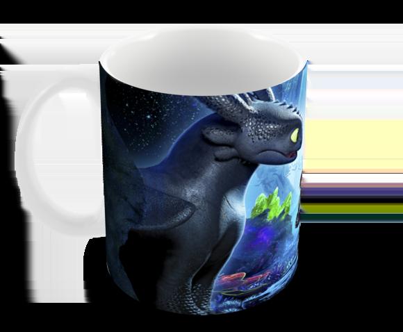 Caneca Polímero Como Treinar Seu Dragão 3 Personalizado
