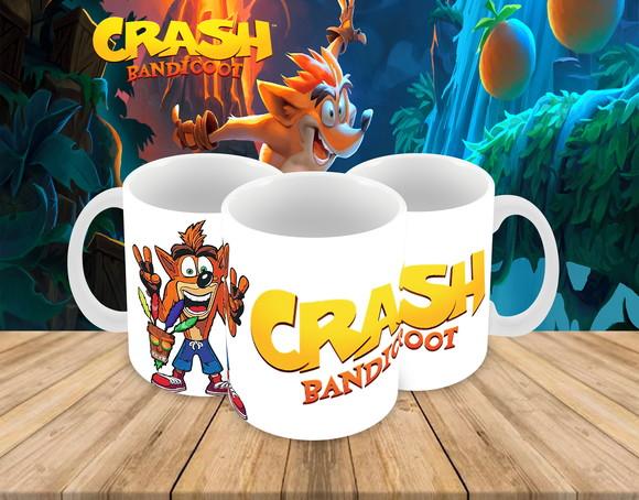 Caneca Polímero Crash Bandicoot Personalizada