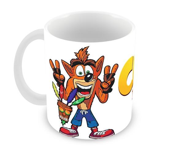 Caneca Polímero Crash Bandicoot Personalizada