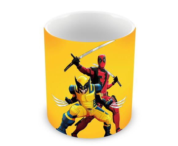 Caneca Polímero Deadpool e Wolverine Personalizada