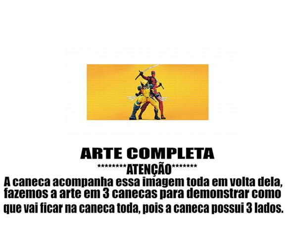 Caneca Polímero Deadpool e Wolverine Personalizada