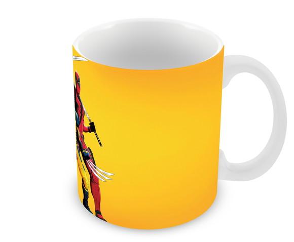 Caneca Polímero Deadpool e Wolverine Personalizada