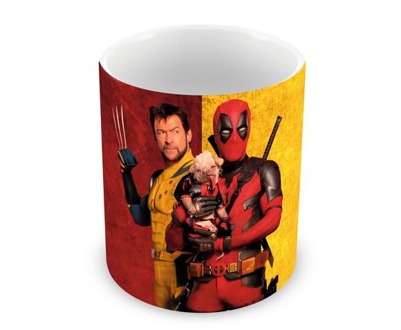 Caneca Polímero Deadpool e Wolverine Personalizada