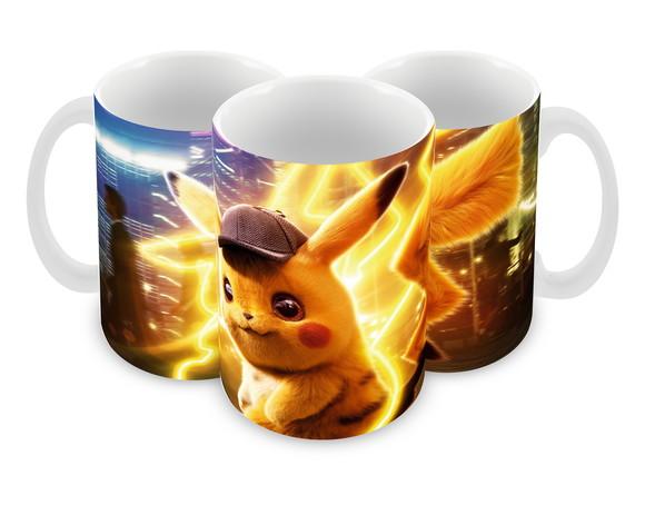 Caneca Polímero Detetive Pikachu Personalizada