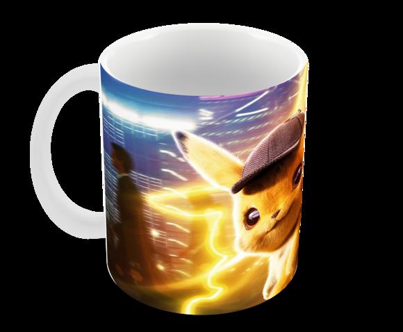 Caneca Polímero Detetive Pikachu Personalizada