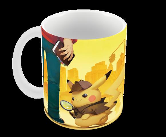 Caneca Polímero Detetive Pikachu Personalizada