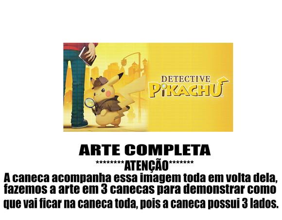 Caneca Polímero Detetive Pikachu Personalizada