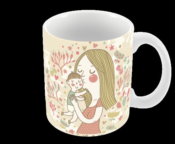 Caneca Polímero Dia das Mães Personalizada