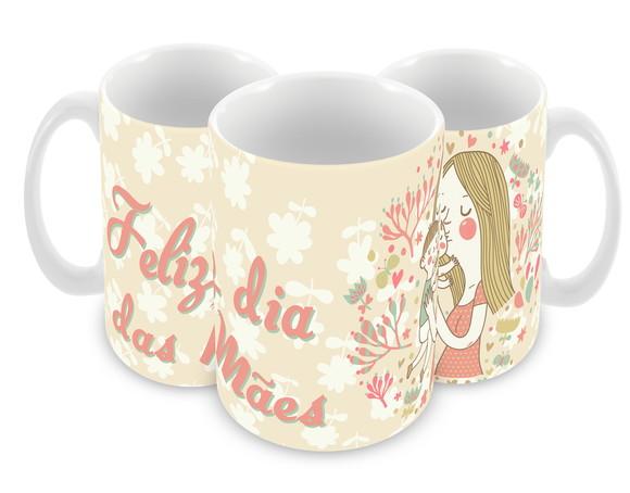 Caneca Polímero Dia das Mães Personalizada