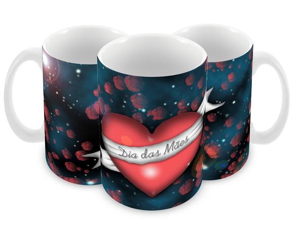 Caneca Polímero Dia das Mães Personalizada