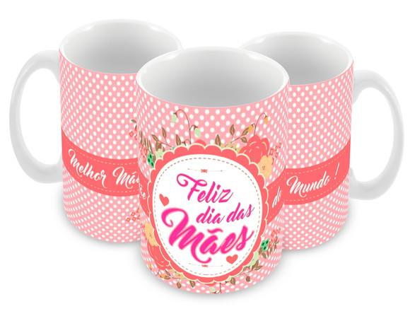 Caneca Polímero Dia das Mães Personalizada