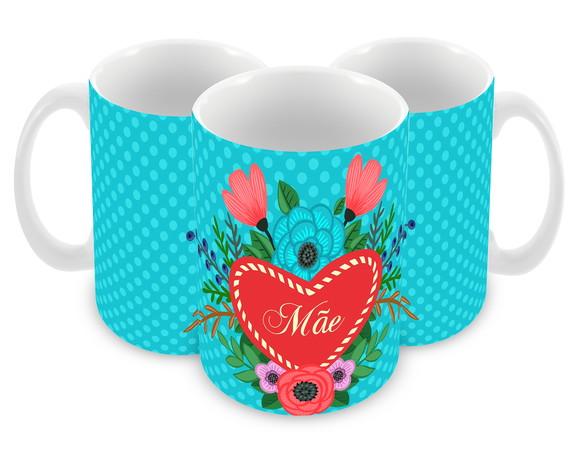 Caneca Polímero Dia das Mães Personalizada