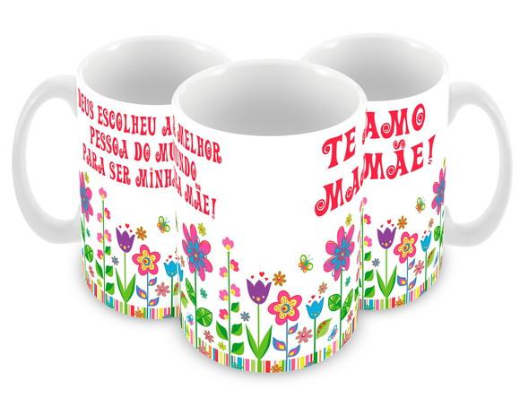 Caneca Polímero Dia das Mães Personalizada