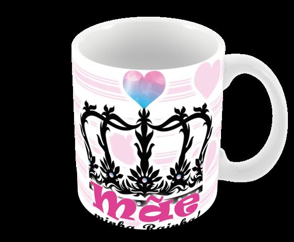 Caneca Polímero Dia das Mães Personalizada