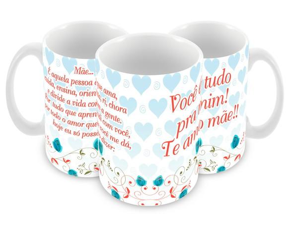 Caneca Polímero Dia das Mães Personalizada