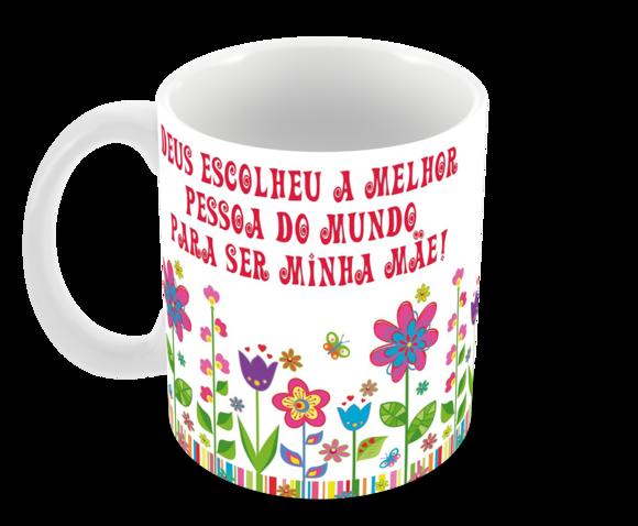 Caneca Polímero Dia das Mães Personalizada