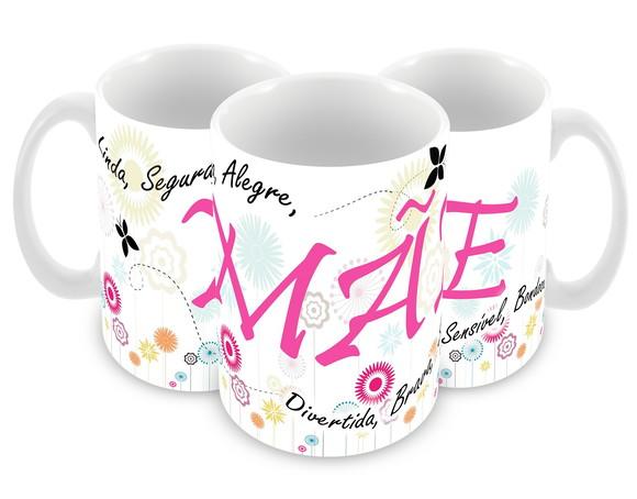 Caneca Polímero Dia das Mães Personalizada