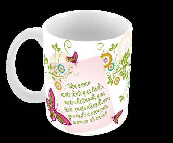 Caneca Polímero Dia das Mães Personalizada
