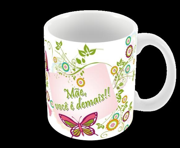 Caneca Polímero Dia das Mães Personalizada
