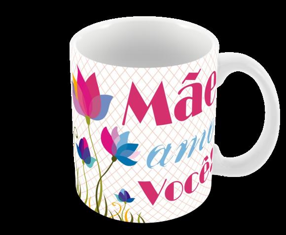 Caneca Polímero Dia das Mães Personalizada