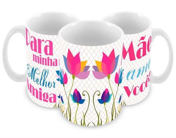 Caneca Polímero Dia das Mães Personalizada