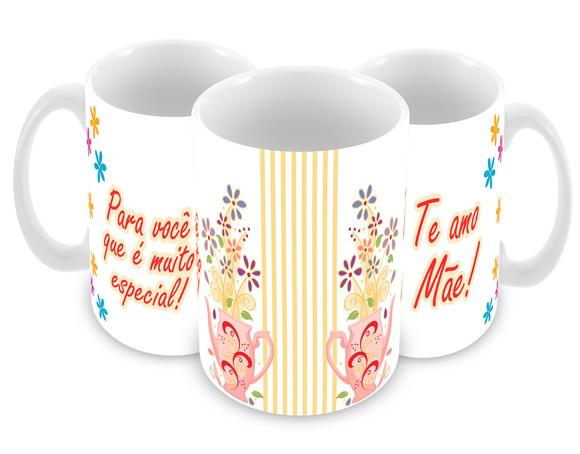 Caneca Polímero Dia das Mães Personalizada
