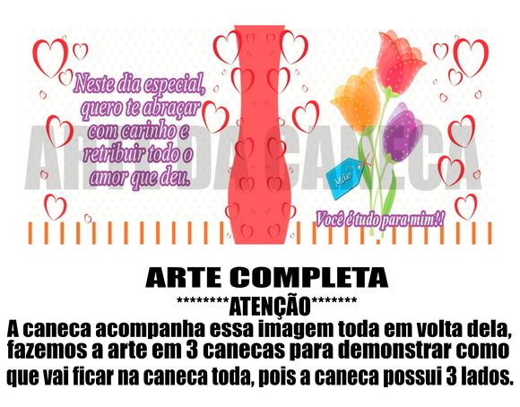 Caneca Polímero Dia das Mães Personalizada