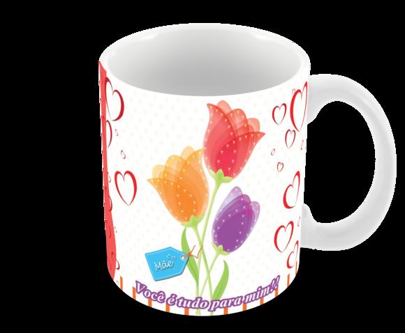 Caneca Polímero Dia das Mães Personalizada
