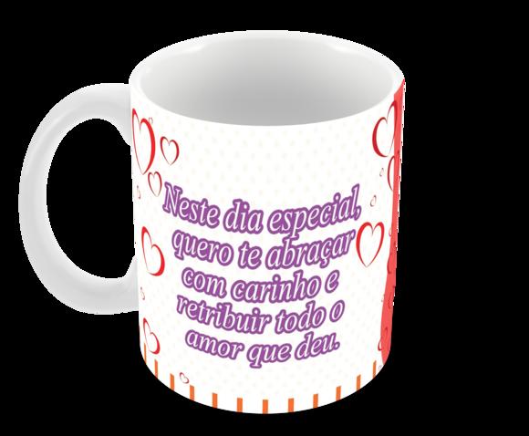 Caneca Polímero Dia das Mães Personalizada