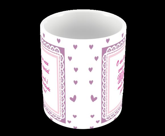 Caneca Polímero Dia das Mães Personalizada