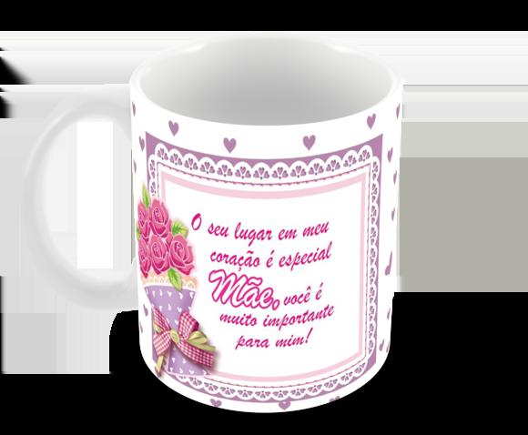 Caneca Polímero Dia das Mães Personalizada