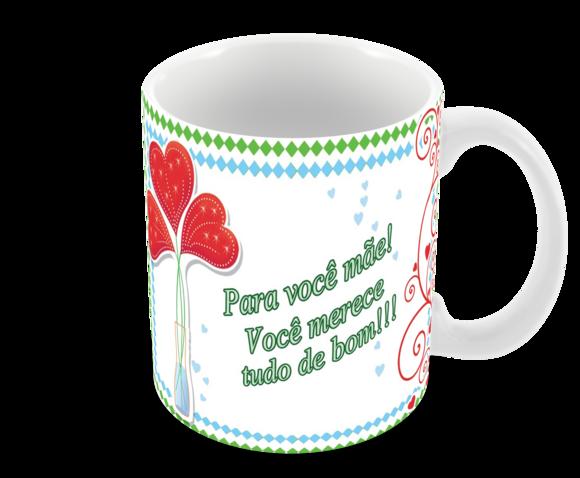 Caneca Polímero Dia das Mães Personalizada