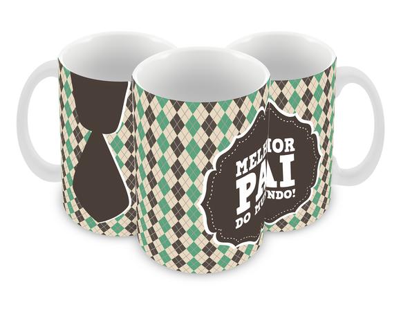 Caneca Polímero Dia dos Pais Personalizada