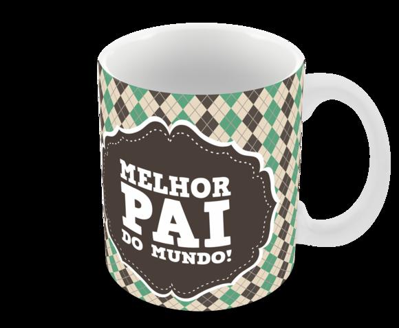 Caneca Polímero Dia dos Pais Personalizada