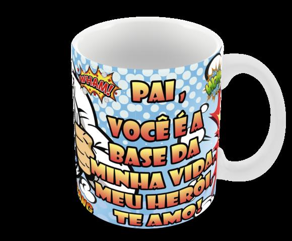 Caneca Polímero Dia dos Pais Personalizada