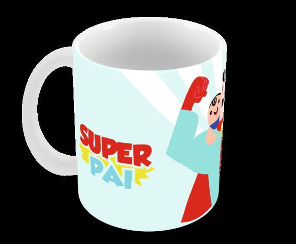Caneca Polímero Dia dos Pais Personalizada