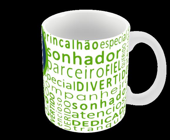 Caneca Polímero Dia dos Pais Personalizada