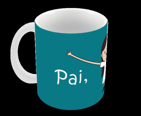 Caneca Polímero Dia dos Pais Personalizada