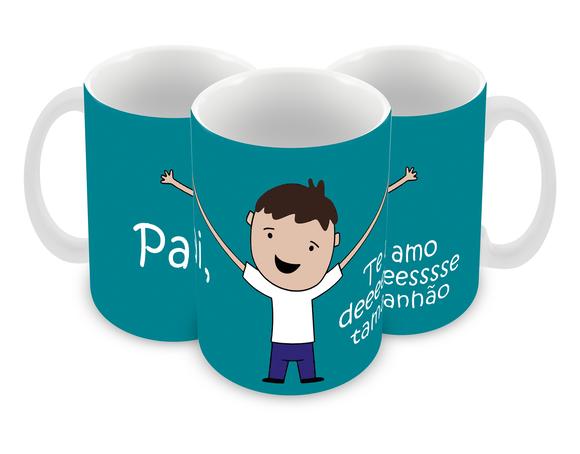 Caneca Polímero Dia dos Pais Personalizada