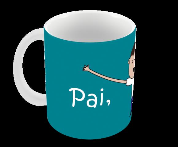 Caneca Polímero Dia dos Pais Personalizada
